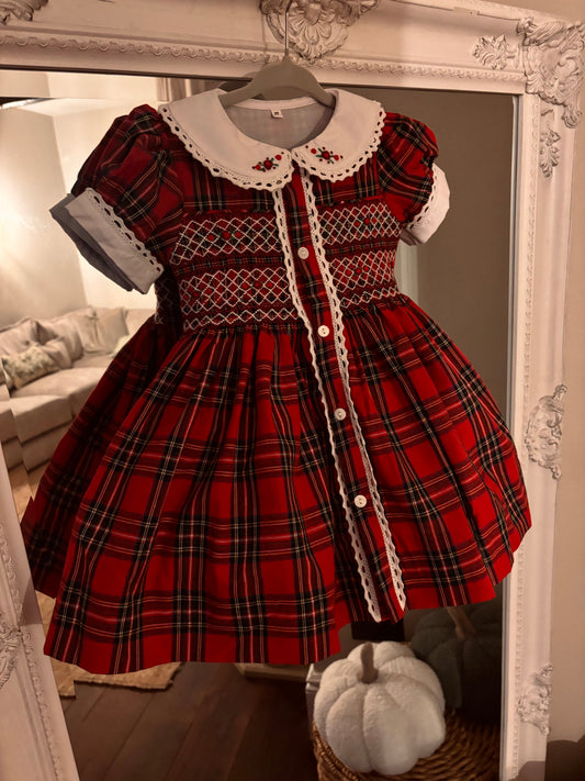 Buntys Christmas Smocked dress